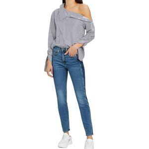 Veronica Beard Jeans Size 31/12  Kate High Rise Skinny Jeans Blue Two Tone